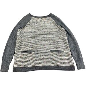 J Crew Womens Tweed Front Baseball Sweater‎ Women S Mixed Knit Merino Wool Blend